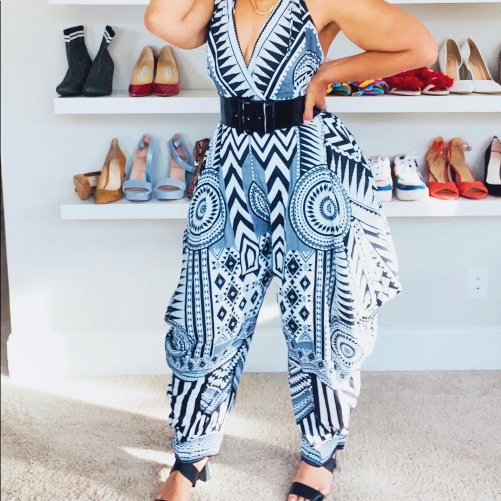 Womens abstract jump suit